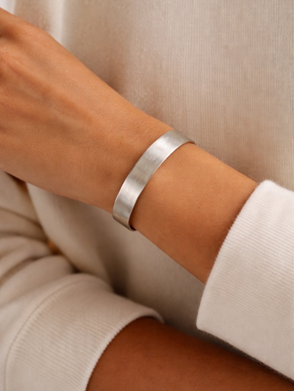 Vintage Danecraft Sterling Silver Minimalist Cuff Bracelet - Picture 2 of 5